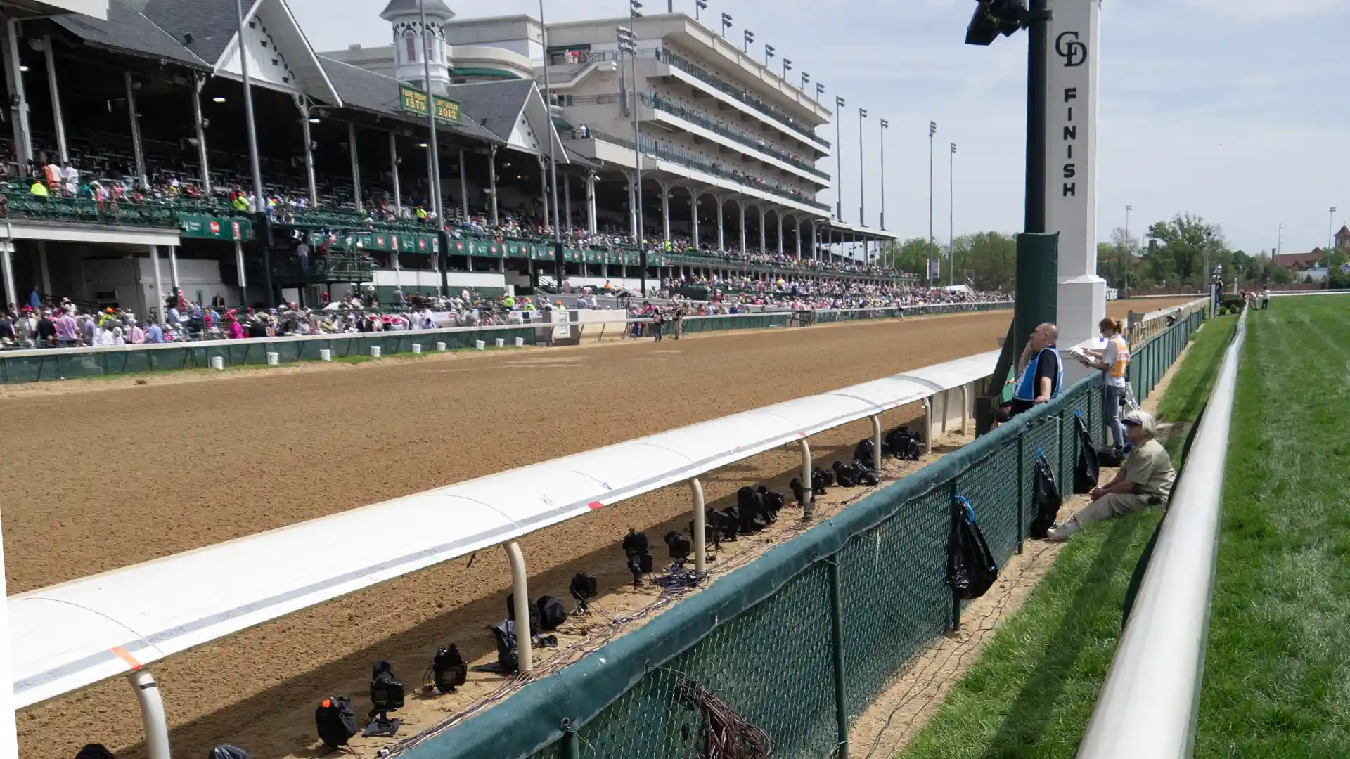 Cameras Set Up Along The Track For The Kentucky Derby