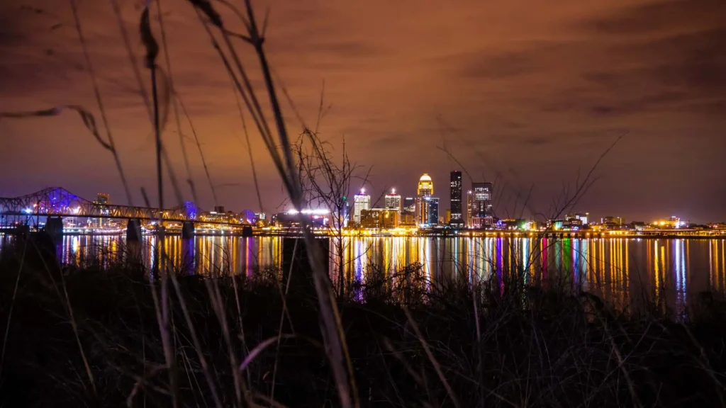 Louisville Skyline At Night - First Timelapse