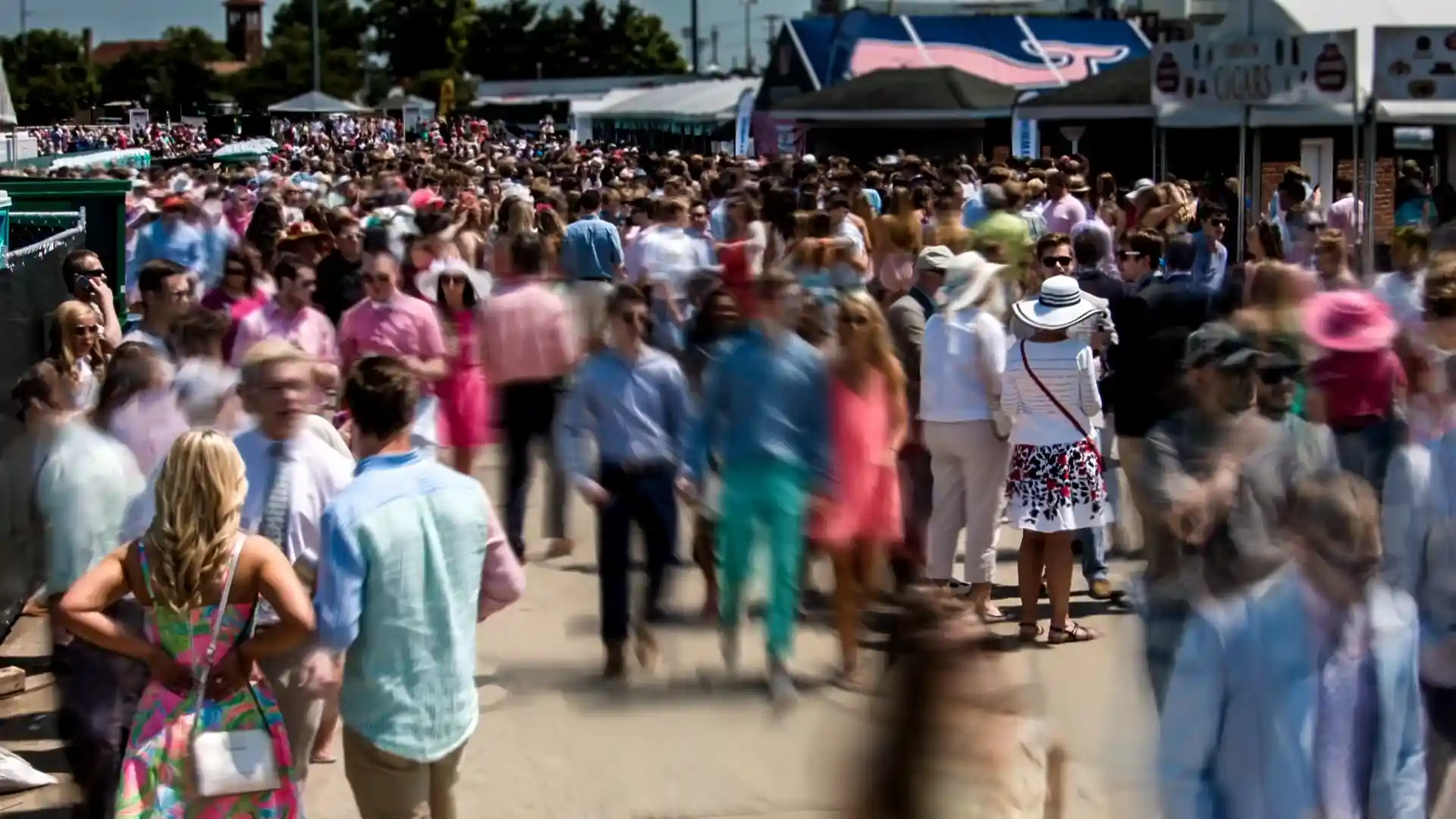 People Walking In The Infield At Churchill Downs