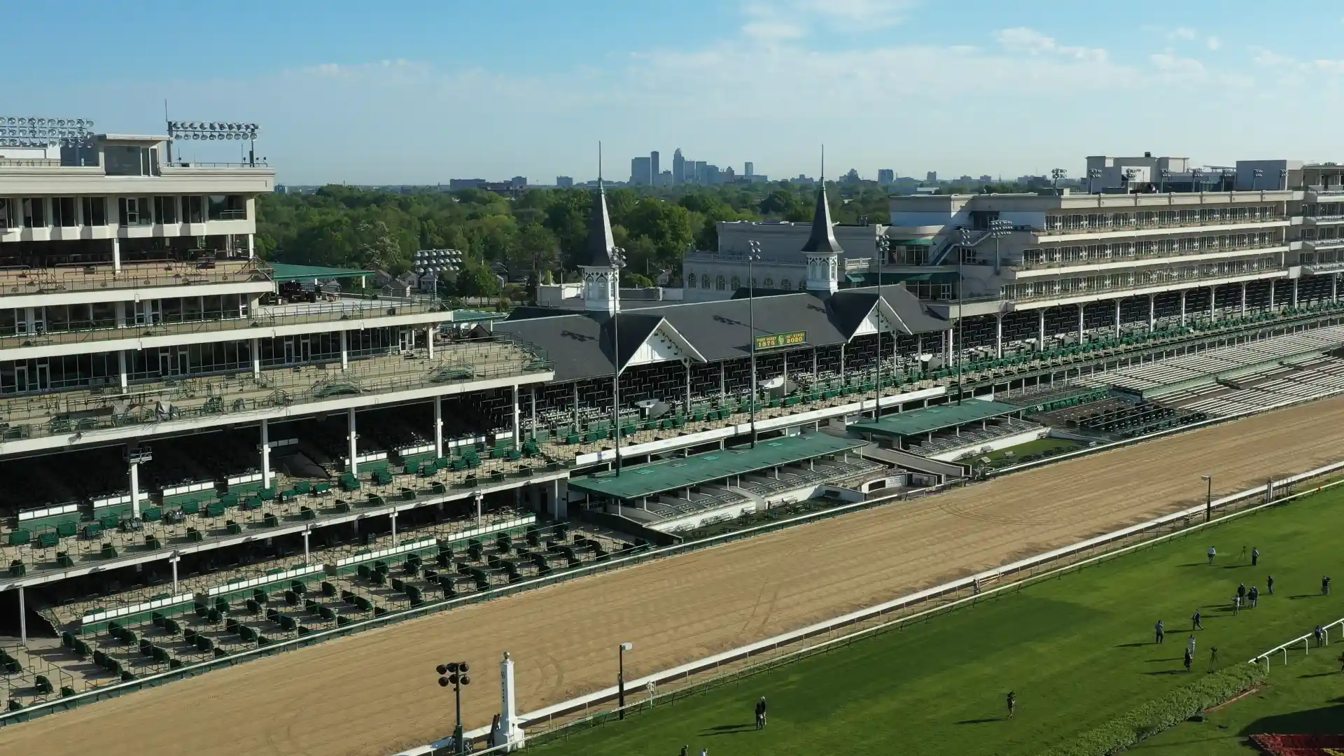 Churchill Downs With Louisville In The Background
