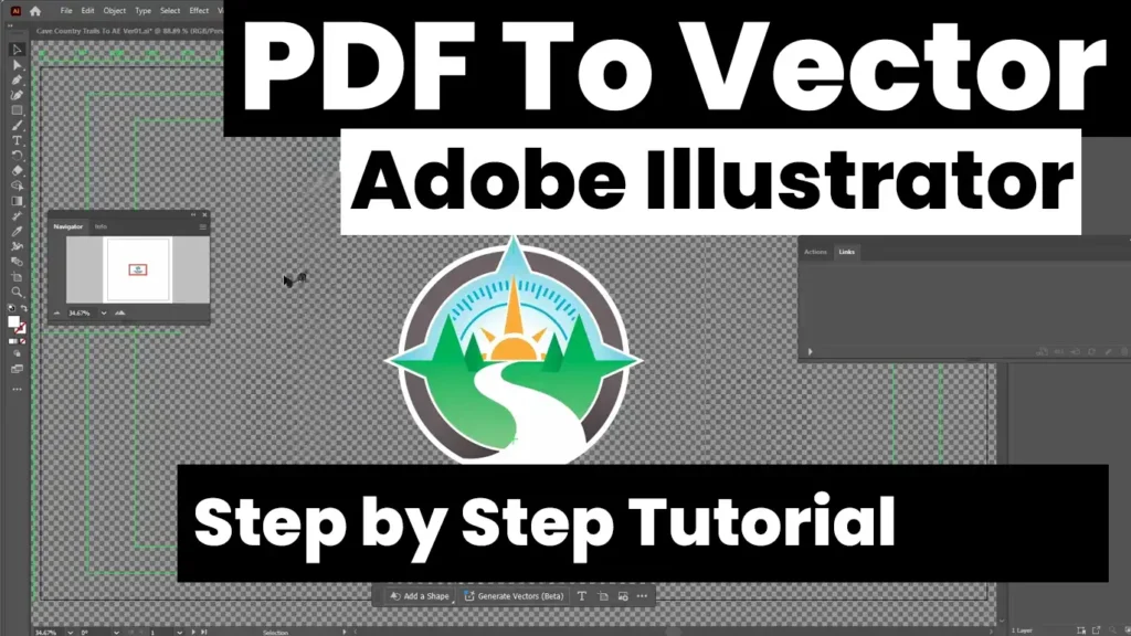 Adobe Illustrator tutorial on converting PDF to vector